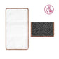 Changing mat set, white mat with brown border and black speckle fold-up cover