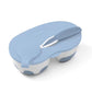 Baby bowl spoon, light blue with darker blue dots and built-in spoon