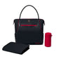 Changing bag Ferrari with matching changing mat and red accessory tube, dark fabric