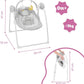 Gray baby hammock swing with hanging toys and side motor units