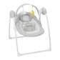 Gray baby comfort hammock with seat insert, arch toys, and two side motor housings