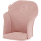Comfort inlay seat insert in peach pink, padded seat and back with arched logo