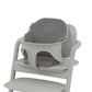 Comfort inlay seat insert in dim gray with curved arm cutout and back cushion