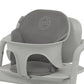 Comfort inlay seat insert in dim gray, view with white frame and front cutout
