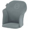 Comfort inlay seat insert in stone blue, padded backrest with arched logo