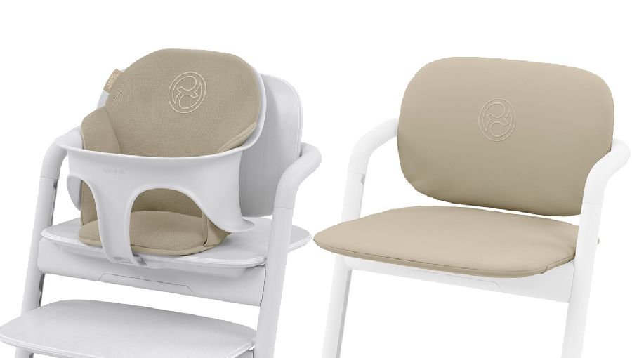 Chair inlay cushion, beige seat and back with side arms
