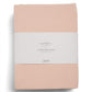 Cotbed fitted sheets pack, terracotta cotton duo folded with label on wrap