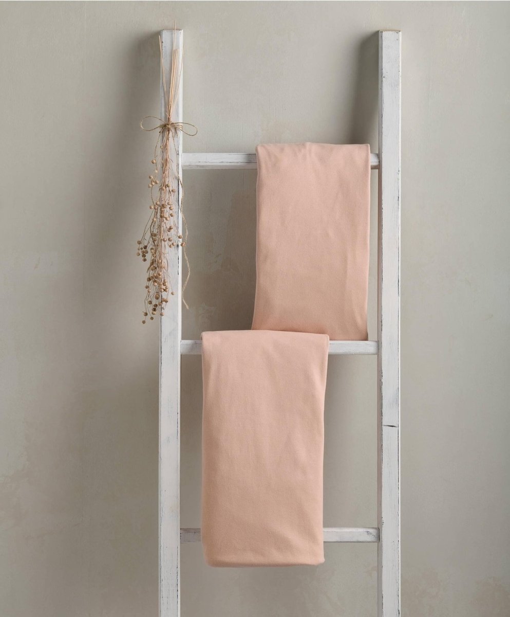 Cotbed fitted sheets pack of 2, terracotta cotton with snug fitted corners