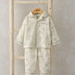 Dinosaur print woven pyjama set with button shirt and matching pants