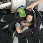 Tummy time activity mat with hanging card mirror toy and crinkle leaf accents