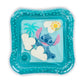 Inflatable water play mat with clear center and blue Stitch graphic