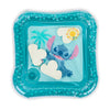 Inflatable water play mat with clear center and blue Stitch graphic
