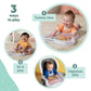 Inflatable water play mat with princess graphics showing three ways to play