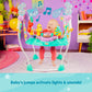 Disney Baby mermaid activity jumper with spinning light-up center and dangling toys, teal