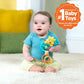 Winnie the Pooh stroller activity toy with teal and orange hanging rattle beads