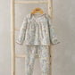 Ditsy floral pajama set with long-sleeve top and matching pants