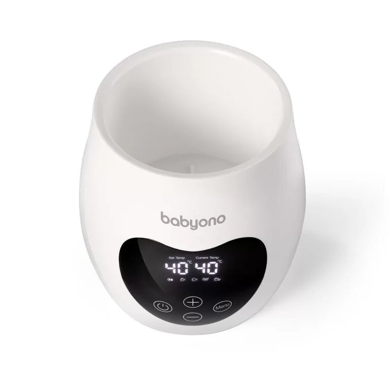 Electric food warmer and sterilizer in white with babyono control panel