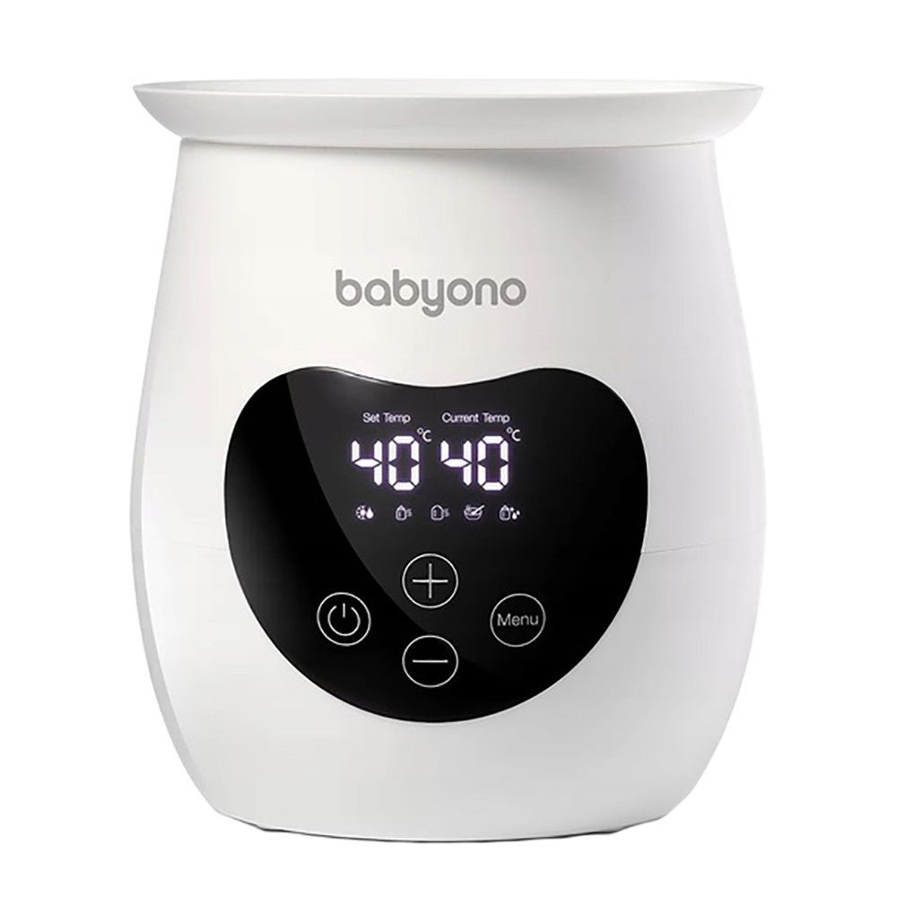 Electric food warmer and sterilizer white with front digital display and buttons