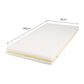 Cotbed mattress, white fibre with yellow edge piping, flat top