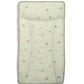 Baby changing mat in beige with all-over animal print, contoured padded center