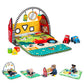 Farm themed activity play mat with arched gym, toys and patterned panels