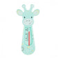 Giraffe floating bath thermometer, mint green with red temperature strip