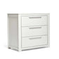 White wash dresser and changer with side panel and three drawers