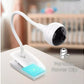 Portable power clip with white cable and small display for baby video monitor setup