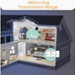 Home coverage diagram for baby video monitor with camera feed on phone and screen