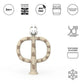 Giraffe training toothbrush with textured silicone bristles and giraffe ring handle