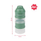 Green compact milk dispenser with rounded top lid and stacked container design
