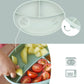Silicone divided bowl with diced food and feeding spoon