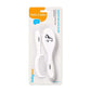 Hairbrush and comb set in retail blister package, white brush and comb