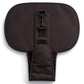 Black baby car mirror cover with mounting strap, buckle, and clip attachment