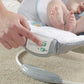 Infant bouncer control panel with printed Ingenuity logo on grey base