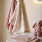 Large floral muslin cloths, 3-pack: stacked pale pink muslin with white floral