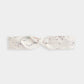 Cream floral bow headband with knotted front