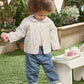 Light blue denim jeans with embroidered motifs at thighs, relaxed toddler fit