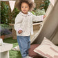 Light blue denim jeans with embroidered pattern, straight leg, toddler elastic waist