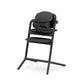 3-in-1 high chair in dark gray with curved back and two-level footrest