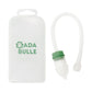 Nasal aspirator set: white bottle, green seal, curved suction tube