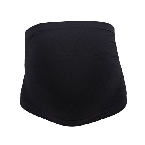 Maternity belly band, black supportive fabric panel