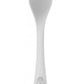 Grey feeding spoon with animal face grip detail