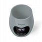 Grey babyono bottle warmer with open top and heart-shaped digital temperature display