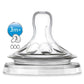 Natural baby bottle nipple with vented flow, 3m+