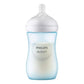 125ml feeding bottle with nipple, Philips Avent Natural Response, light blue translucent