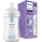 Philips Avent baby feeding bottle, white with elephant print, silicone nipple