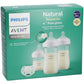 Natural Response feeding bottle set box with four white bottles and pacifier