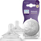 Philips Avent Natural Response Teat Flow 1 blister pack with 2 clear silicone teats