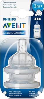 Philips Avent Natural teats 3m+ variable flow, clear silicone nipple (1)